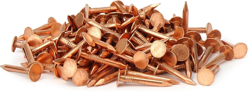 YuJingKey 1 Inch Copper Nails, 125Pcs, 99.9% Pure Copper Nail for Roofing Finish, Furniture, Boat, Stump Remover, Industry, DIY - Image 1
